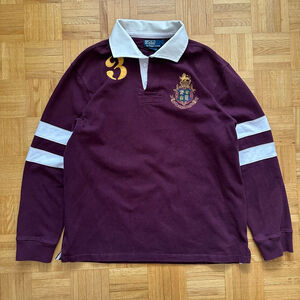 Polo Ralph Lauren Long Sleeve Rugby Number #3 Shirt Mens Size XL